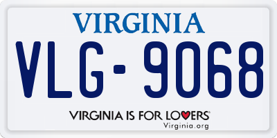 VA license plate VLG9068