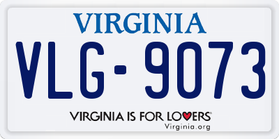 VA license plate VLG9073