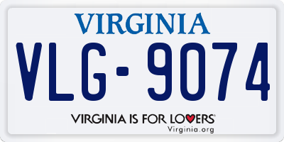 VA license plate VLG9074