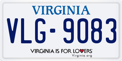 VA license plate VLG9083