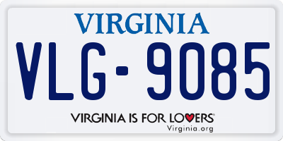 VA license plate VLG9085