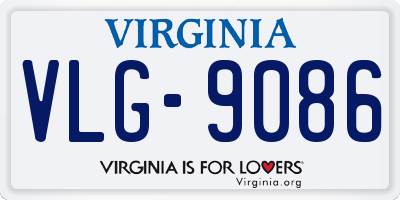 VA license plate VLG9086