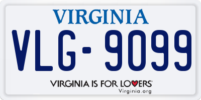 VA license plate VLG9099