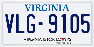 VA license plate VLG9105