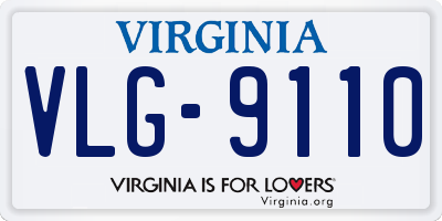 VA license plate VLG9110