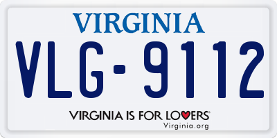 VA license plate VLG9112