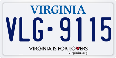 VA license plate VLG9115