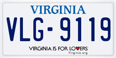 VA license plate VLG9119