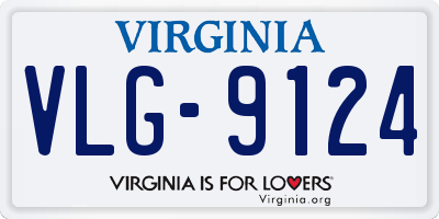 VA license plate VLG9124