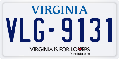 VA license plate VLG9131