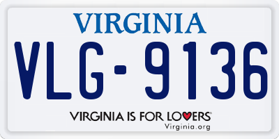 VA license plate VLG9136