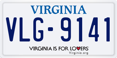 VA license plate VLG9141