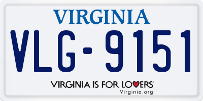 VA license plate VLG9151