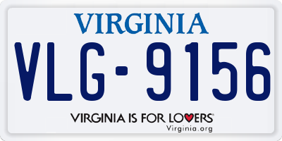 VA license plate VLG9156