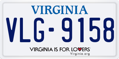VA license plate VLG9158