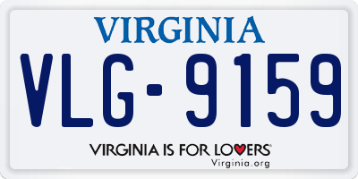 VA license plate VLG9159