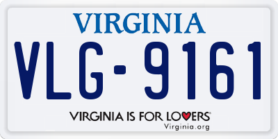 VA license plate VLG9161