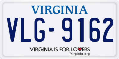 VA license plate VLG9162