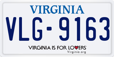 VA license plate VLG9163