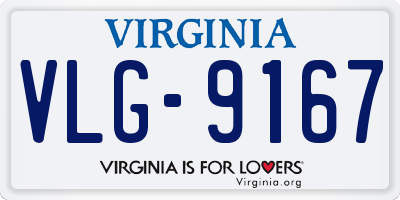 VA license plate VLG9167