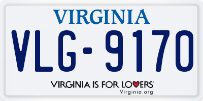 VA license plate VLG9170