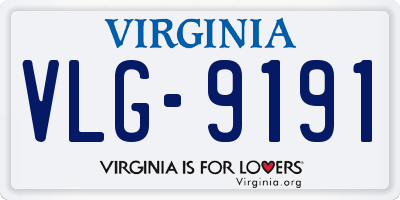 VA license plate VLG9191