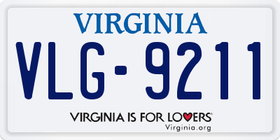 VA license plate VLG9211