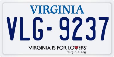 VA license plate VLG9237