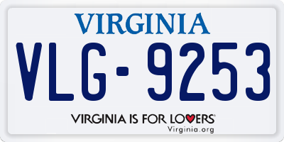 VA license plate VLG9253