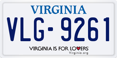 VA license plate VLG9261