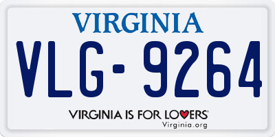 VA license plate VLG9264
