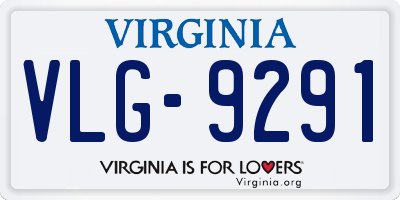VA license plate VLG9291