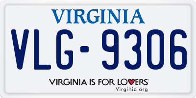 VA license plate VLG9306