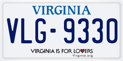 VA license plate VLG9330