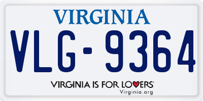 VA license plate VLG9364