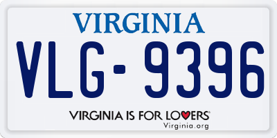 VA license plate VLG9396