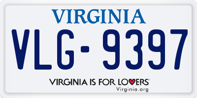 VA license plate VLG9397