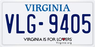 VA license plate VLG9405