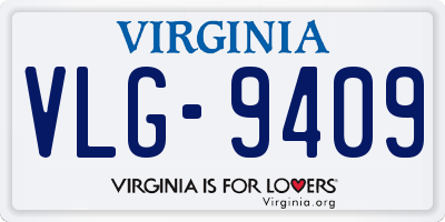 VA license plate VLG9409