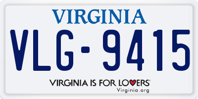 VA license plate VLG9415