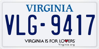 VA license plate VLG9417
