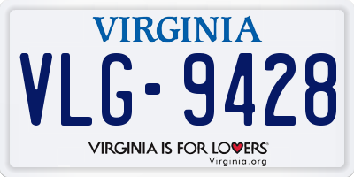 VA license plate VLG9428