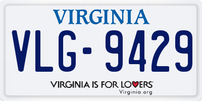 VA license plate VLG9429