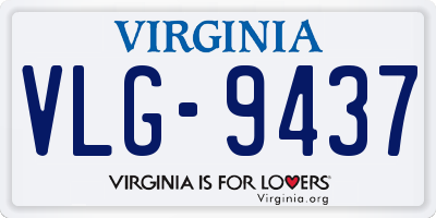 VA license plate VLG9437