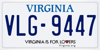 VA license plate VLG9447