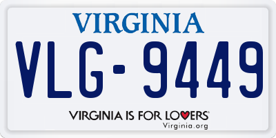 VA license plate VLG9449