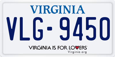 VA license plate VLG9450