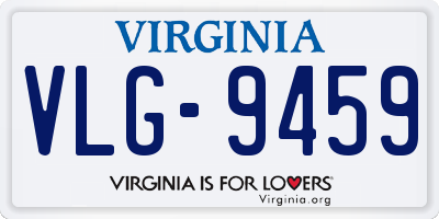 VA license plate VLG9459