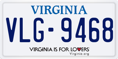 VA license plate VLG9468