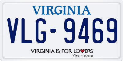 VA license plate VLG9469